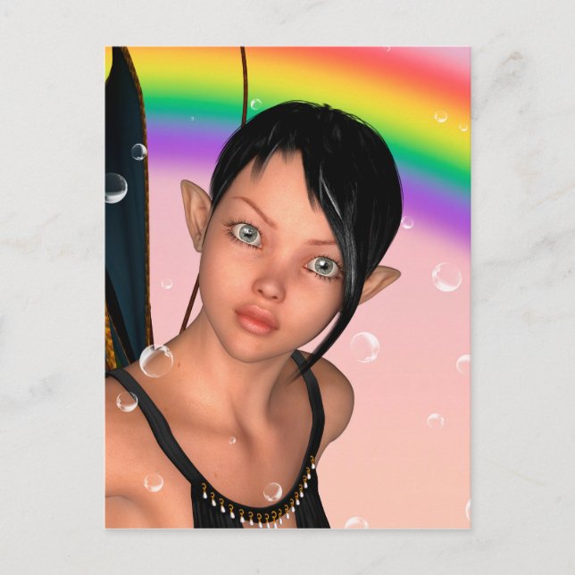 Mjölk under regnbåge vykort (Framsida)