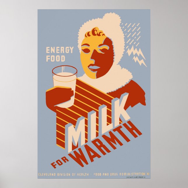 Mjölk - Värmeenergimat Poster (Framsidan)