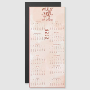 Mjölka Det För Allt Det Är Värt 2026 Brun Kalender