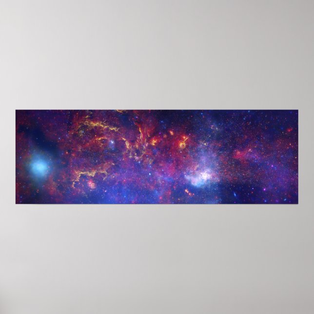 Mjölkaktig stil, astronomisk utskrift, NASA, Space Poster (Framsidan)
