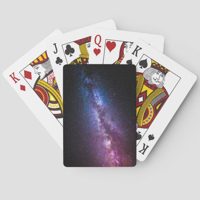 Mjölkaktig väg ljusa färger casinokort (Baksidan)