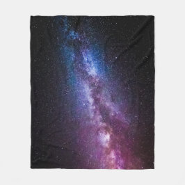 Mjölkaktig väg ljusa färger fleecefilt