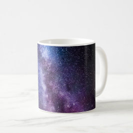 Mjölkaktig väg ljusa färger kaffemugg
