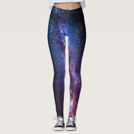 Mjölkaktig väg ljusa färger leggings