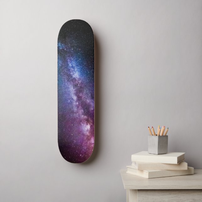 Mjölkaktig väg ljusa färger mini skateboard bräda 18,5 cm (Väggkonst)