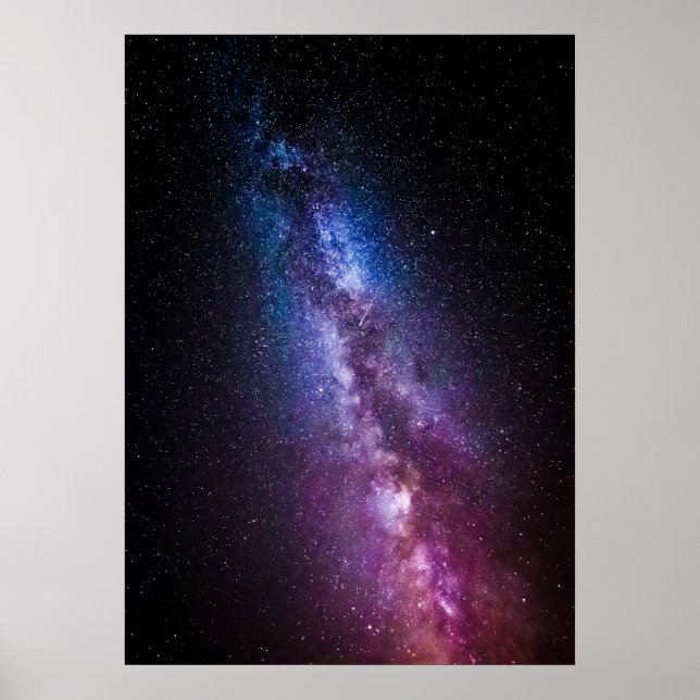 Mjölkaktig väg ljusa färger poster (Framsidan)