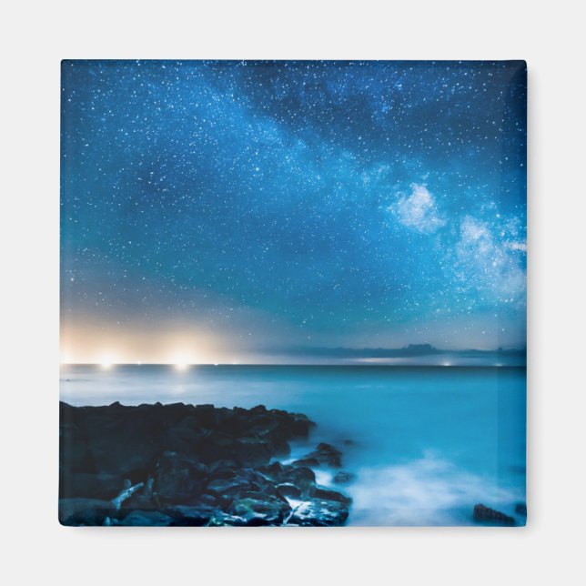 Mjölkaktig Way Galaxy över fiskefartyg Magnet (Framsidan)