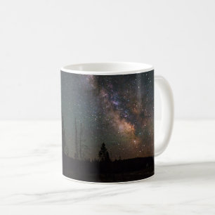 Mjölkaktigt Way över Firehole Sjö Kaffemugg