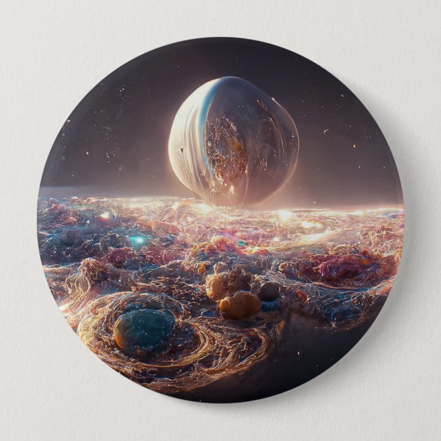 Mjölkavfall och galaxer knapp (Framsida)