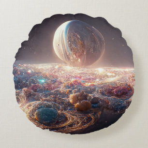 Mjölkavfall och galaxer rund kudde