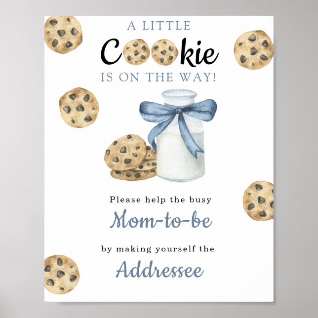Mjölkbåge baby shower Blivande mamma mottagare Poster (Framsidan)