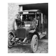 Mjölkbilen, 1921. Gammalt foto