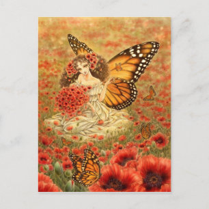 Mjölkblåskort i Monarch Butterfly Vykort