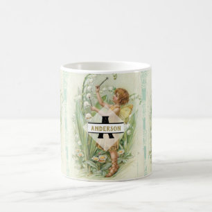 Mjölkblåsor Vintage Art Monogram med namn Kaffemugg