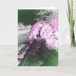 Mjölkblått Rosa-hälsningskort Kort