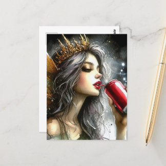 Mjölkdryck en soda vykort