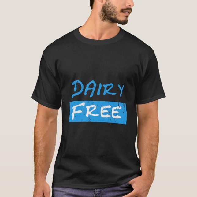 Mjölkfria nr Mjölk Distress T Shirt (Framsida)