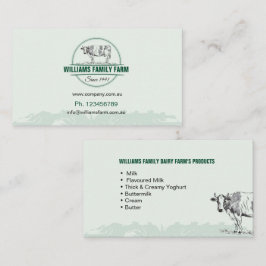 Mjölkgårdar, boskap, jordbruk, Affärskort Visitkort