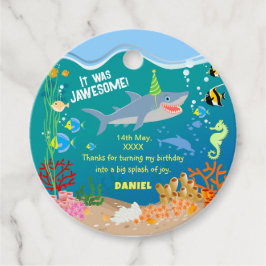 Mjölkhaj under havets Födelsedagsfest Gåvor Etiketter