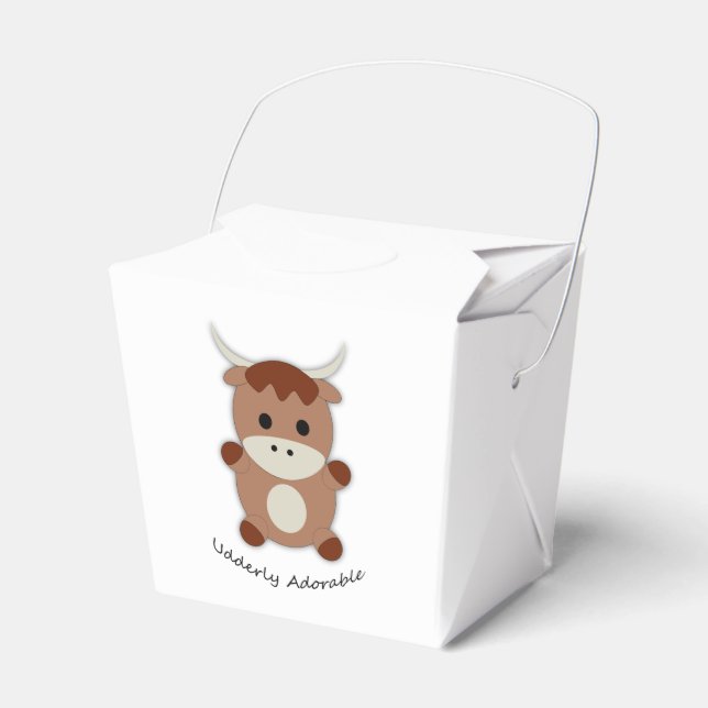 Mjölkigt förtjusande ko presentaskar (Framsidan Sidan)
