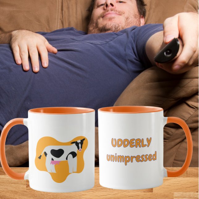 Mjölkigt Ointresserad Rolig Ko Puns Mugg (Skapare uppladdad)