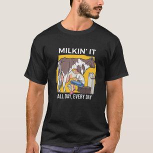 Mjölkin Mjölkar mjölkkor Mjölkgårdsuppehållande D. T Shirt