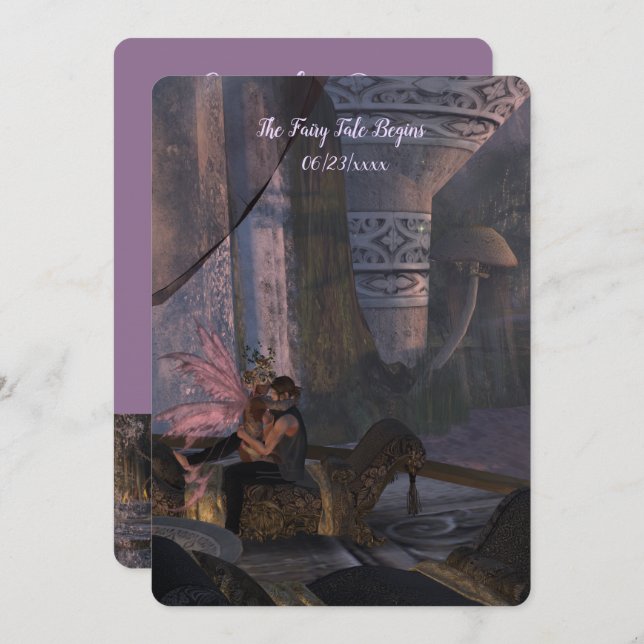 Mjölkkalk Bröllop - Spara datumkort i form av ett  Spara Datumet (Fram/baksida)