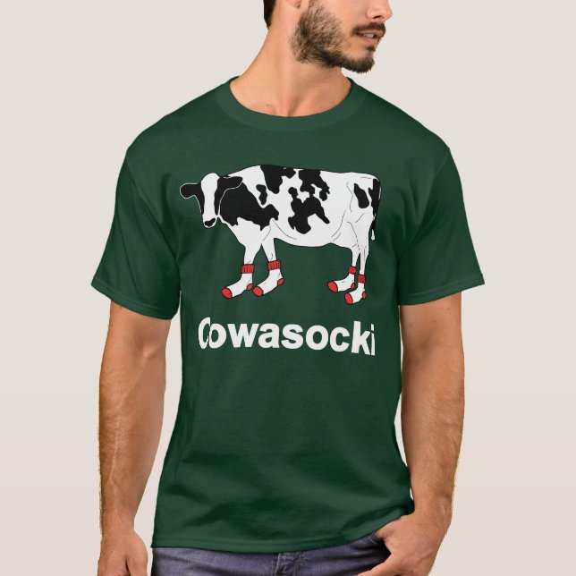 Mjölkko i sockor - Cowasocki ko en Socky Tee (Framsida)