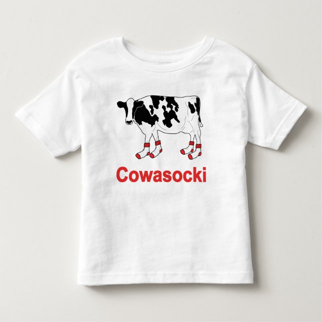 Mjölkko i sockor - Cowasocki ko en Socky Tee Shirt (Framsida)