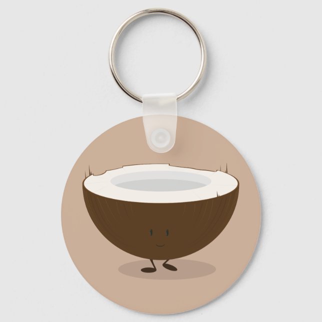 Mjölkkokosnöt Nyckelring (Framsida)