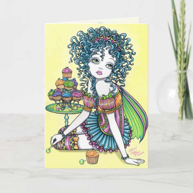 Mjölkkort för Kopp-kaka (Candy Cake Fairy Card) Kort (Framsida)