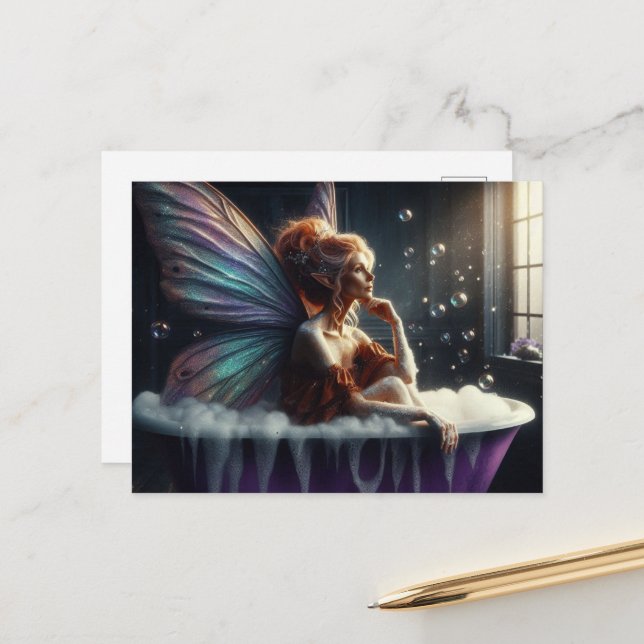 Mjölkkvinna i Bubblebadet Vykort (Fram/Back In Situ)