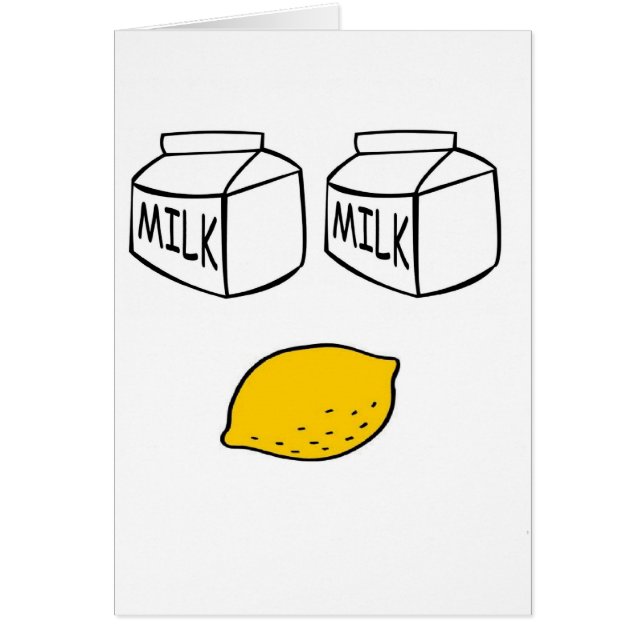 MjölkmjölkLemonade Hälsningskort (Framsidan)