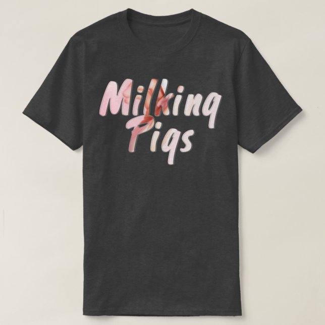 Mjölkning Grisar T Shirt (Design framsida)