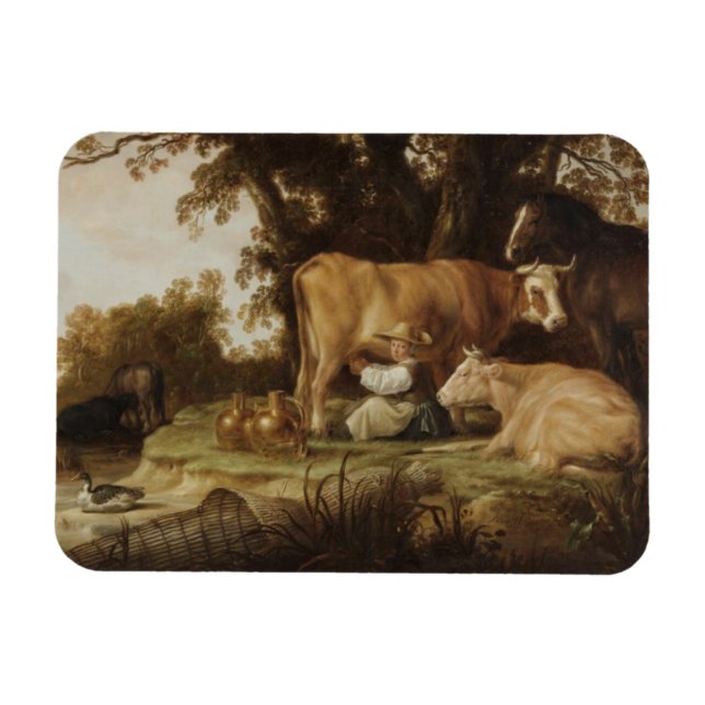Mjölkpigan Aelbert Cuyp  Magnet (Horisontell)