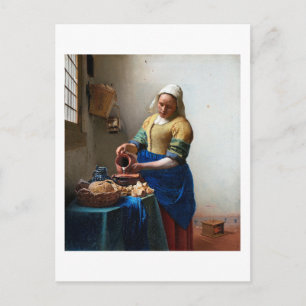 Mjölkpigan, Johannes Vermeer, 1657-1658 Vykort