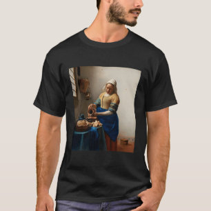 Mjölkpigan Målning Av Johannes Vermeer T Shirt