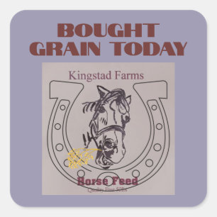 Mjölksäd mata säck tillsätt fyrkantigt klistermärke