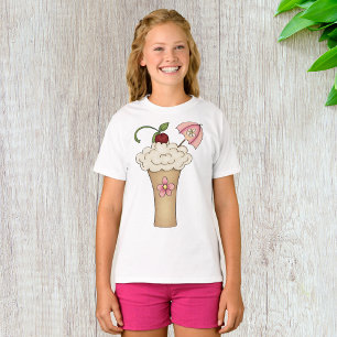 Mjölkskaka med paraplyflickor T-Shirt