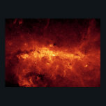Mjölkskiktet Poster<br><div class="desc">Vårt Milky Way är en dammig ställe. Så dammigt att vi inte kan se galaxens centrum i synligt ljus. Men när NASA:s Spitzer Space Telescope satte sitt infraröda ögon på det galaktiska centret, fångade det denna spektakulära syn. Med bara en av Spitzers kameror (vid en våglängd på 8 mikron) framhäver...</div>