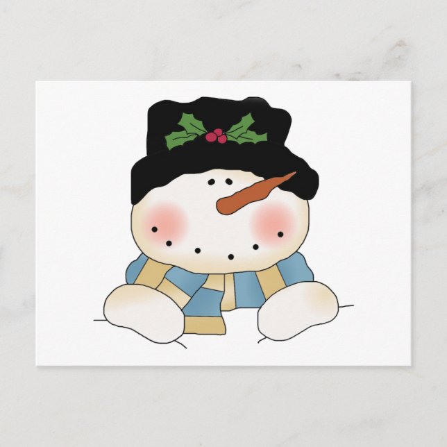 Mjölkskjortor och gåvor från Snögubbe Vykort (Framsida)