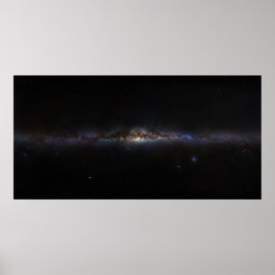 Mjölkskvällen Galaxy som det ser ut i planetjorden Poster