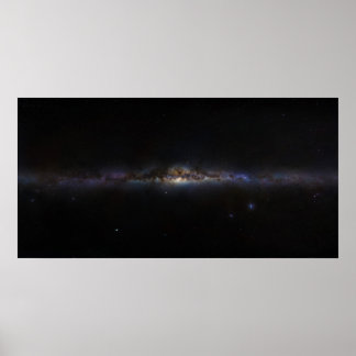 Mjölkskvällen Galaxy som det ser ut i planetjorden Poster