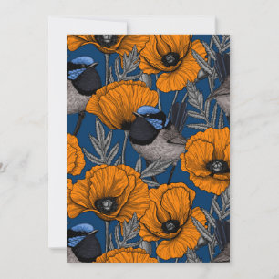 Mjölksporn och orange av vallmoblommor