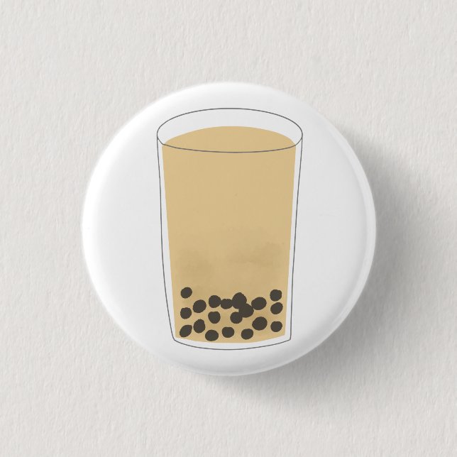 Mjölkte med Tapiocapärlor Boba Present Knapp (Framsida)