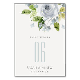 MJÖLKVATTENFÄRG BLOMMIGT BORD BORDSNUMMER