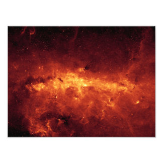 Mjölky Way-centerglöden med stoft Fototryck