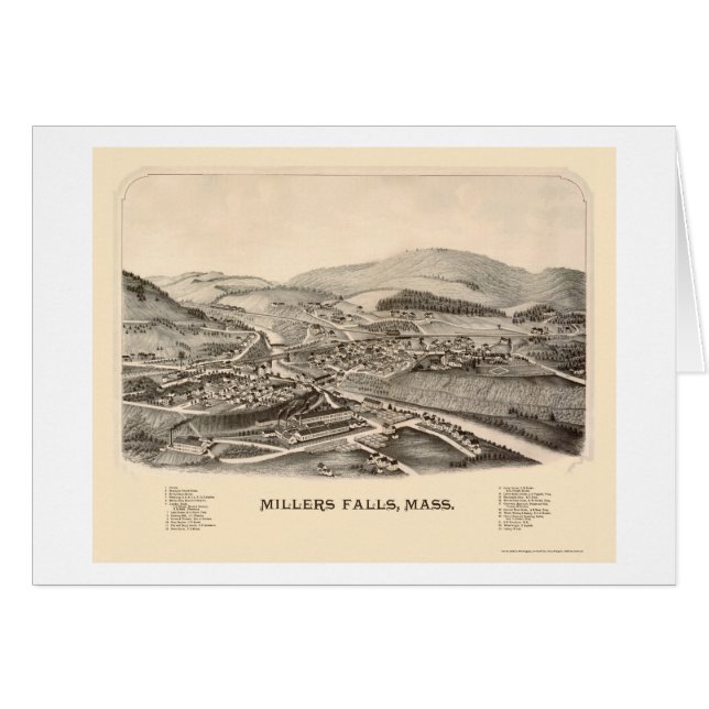 Mjölnarenedgångar, panorama- karta för MORSOR - Hälsningskort (Framsidan Horizontal)