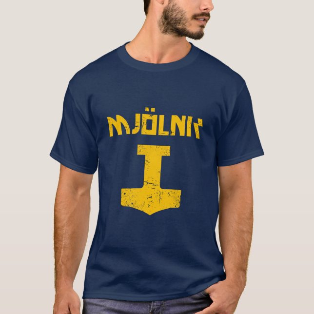 mjolnir_golden_destroyed t shirt (Framsida)