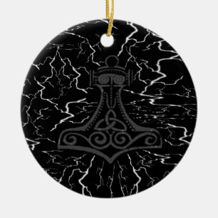 Mjolnir prydnad julgransprydnad keramik
